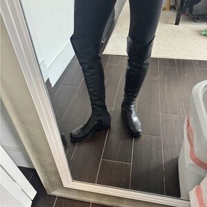 Stuart Weitzman 50/50 Black Over-the-Knee Boots